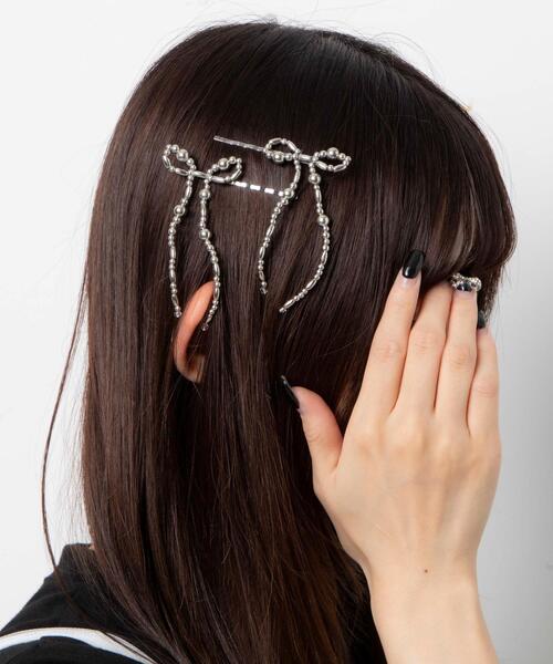 mejiroページ☆レジンヘアゴム2点 バンスクリップ2点 ヘアピン