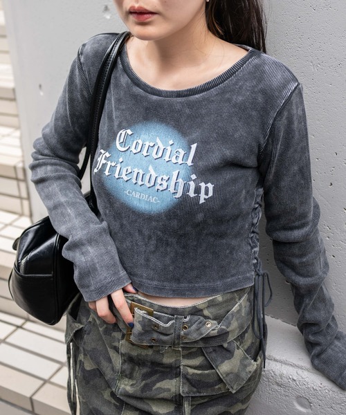 COACH　レイヴ　ベア　ロンT　グレー　ヴィンテージ風　袖ロゴ COACH レイヴ ベア ロンT グレー ヴィンテージ風 袖ロゴ COACH レイヴ