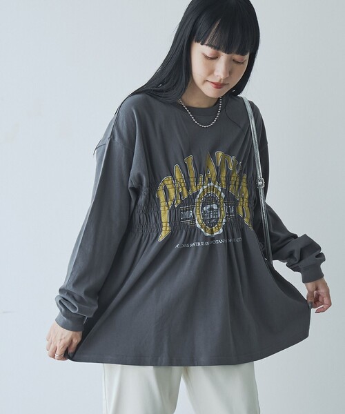 coen tシャツ 「WEB限定」天竺シャーリングロゴTシャツ