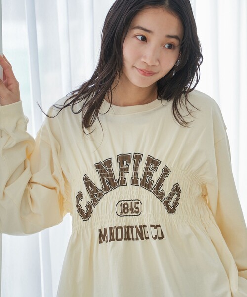 coen tシャツ 「WEB限定」天竺シャーリングロゴTシャツ
