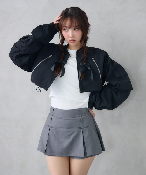 ENVYM（アンビー） ブルゾン アウター ナイロンショートブルゾン