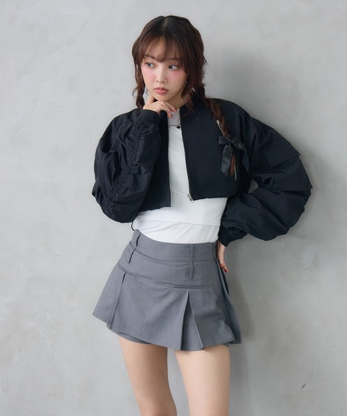 ENVYM（アンビー） ブルゾン アウター ナイロンショートブルゾン
