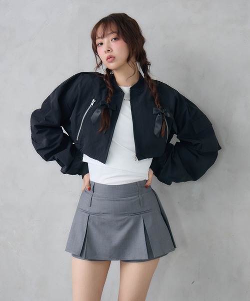 ENVYM（アンビー） ブルゾン アウター ナイロンショートブルゾン