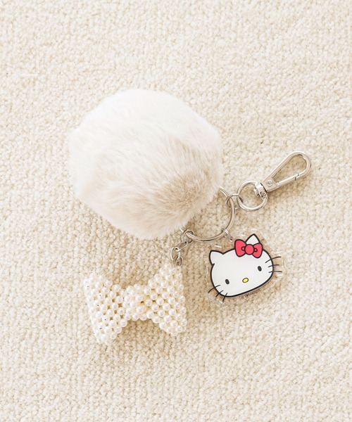 Me%（ミィパーセント） キーホルダー 「HELLO KITTY」ファーチャーム