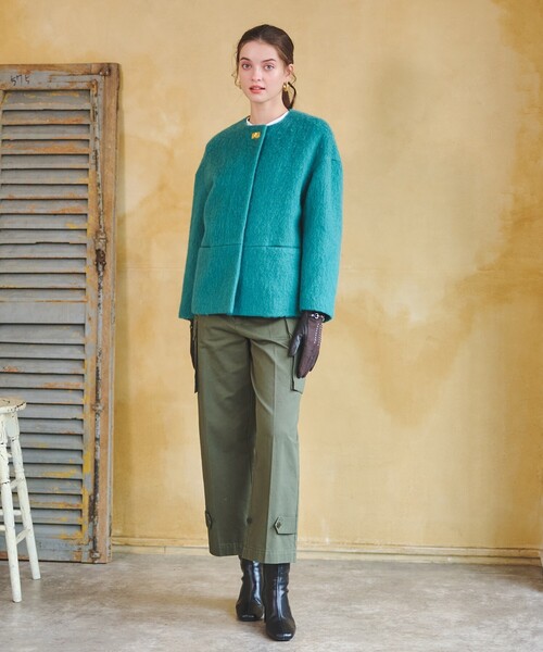 DRESSTERIOR ノーカラーコート コート 「大人百花冬号掲載
