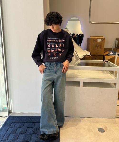 ジーンズ デニム デニムパンツ shadow print denim レディース