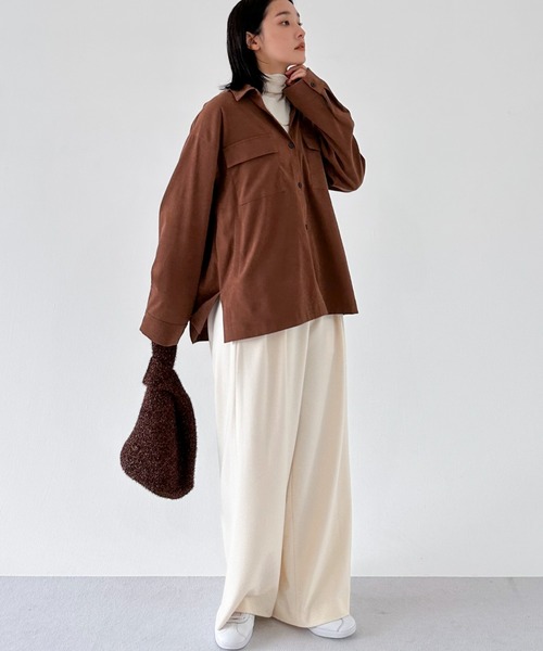 DOUX ARCHIVES（ドゥアルシーヴ） パンツ 両面起毛タックワイドパンツ