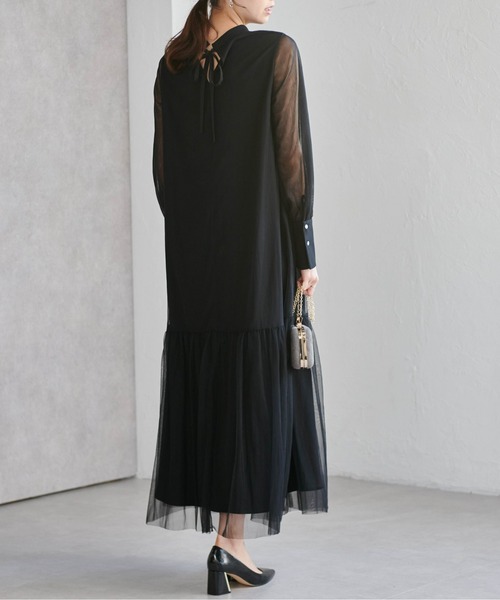 RANAN（ラナン） ワンピース チュールレイヤードティアードワンピース