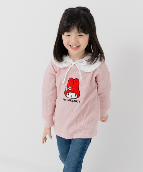 sanrio（サンリオ） tシャツ ワッフル長袖Tシャツ キッズ 子供服