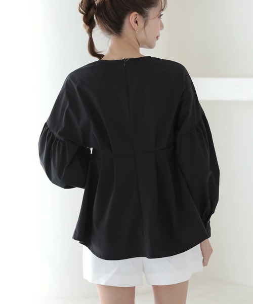 MERAKI ブラウス シャツ 胸フリル長袖ブラウス レディース : ZOZOTOWN