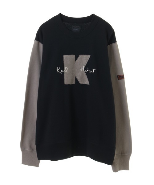 Karl Helmut トレーナー スウェット Kロゴアップリケ使い配色