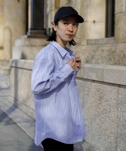 THOMAS MASON」 長袖シャツ LARGE ロイヤルブルー メンズ : 88989045 
