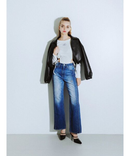 GYDA 革ジャン GYDA レザージャケット ライダース Sleeve Studs フェイクレザー