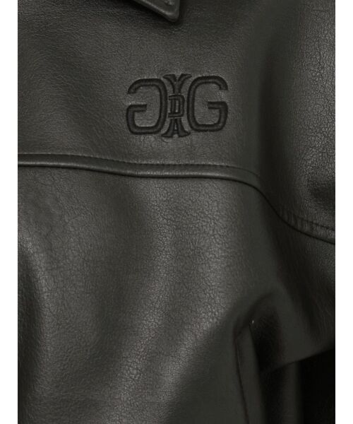 GYDA Sleeve Studs フェイクレザージャケット GYDA レザージャケット ライダース Sleeve Studs フェイクレザー