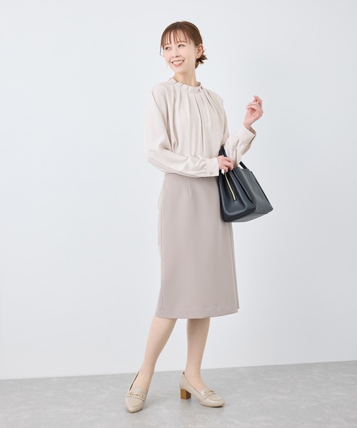 【新品タグ付き】 ROPE ロペ シャツ ブラウス ベージュ 38 Mサイズ ROPE' PICNIC ブラウス シャツ 「2サイズ展開」多機能タック