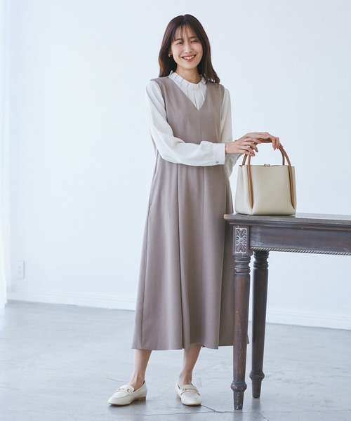 ROPE’ - 【美品】ROPE♡定価2.8万★上品 タック ノースリーブブラウス ベルト付き XSサイズあり【Glossy/グロッシー】チョーカー風ベルト/ カット