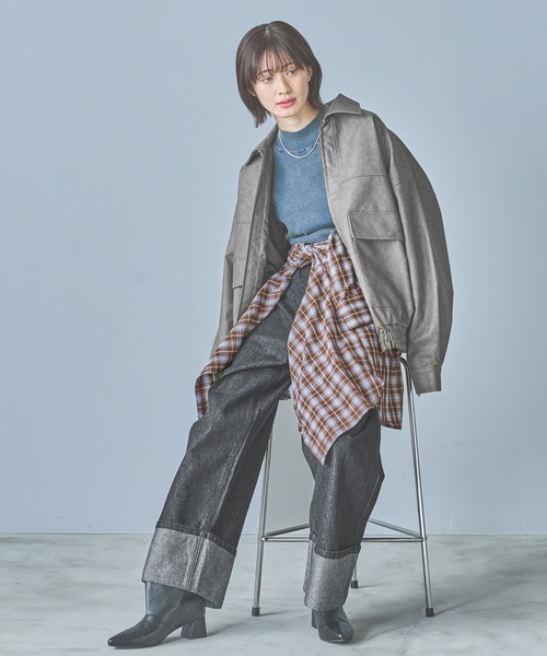 LAKOLE（ラコレ） ジーンズ デニム デニムパンツ ラメロールアップ