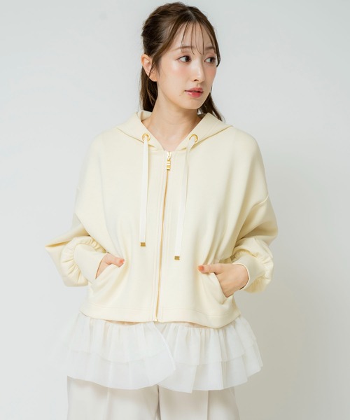 パーカー チュールレイヤード２ＷＡＹパーカー レディース