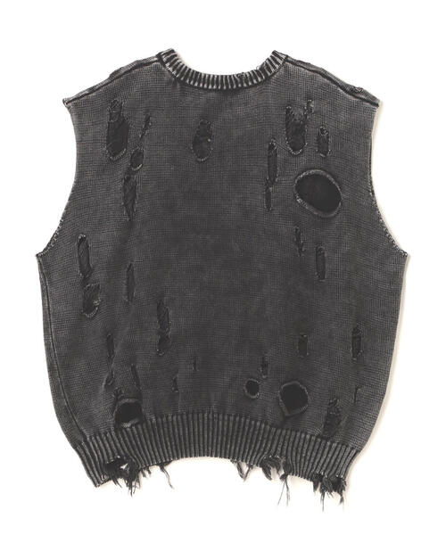 ニット セーター DankeSchon/ダンケシェーン/PIGMEGE KNIT VEST レディース メンズ DANKE SCHON ニット セーター DankeSchon/ダンケシェーン