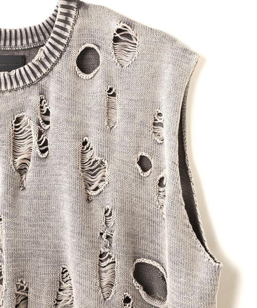 ニット セーター DankeSchon/ダンケシェーン/PIGMEGE KNIT VEST レディース メンズ DANKE SCHON ニット セーター DankeSchon/ダンケシェーン