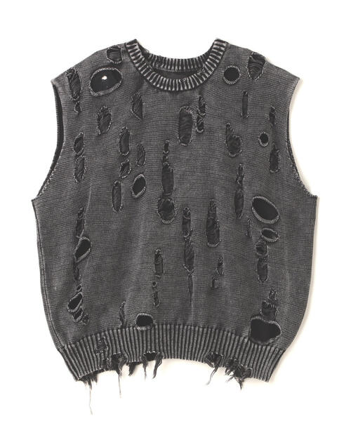 ニット セーター DankeSchon/ダンケシェーン/PIGMEGE KNIT VEST レディース メンズ