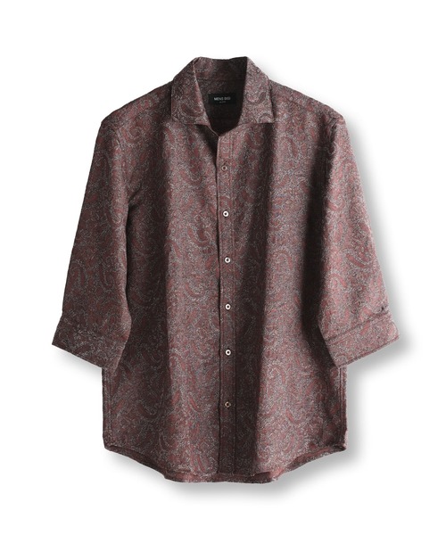 MEN'S BIGI（メンズビギ） シャツ ペイズリージャガード七分袖シャツ