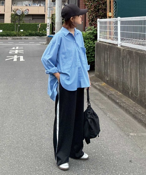 ブラウス シャツ 「CORNERS by KR」バックロングルーズシャツ