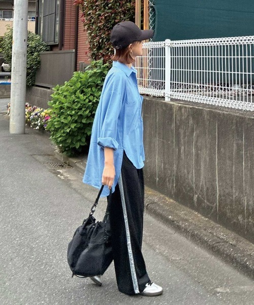 ブラウス シャツ 「CORNERS by KR」バックロングルーズシャツ