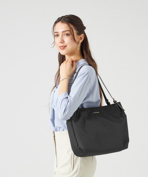 トートバッグ ポリエステルキャンバス　A4トート レディースの画像