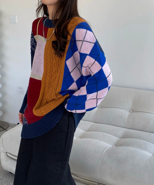 「emi+」 長袖ニット FREE ホワイト レディース_画像6