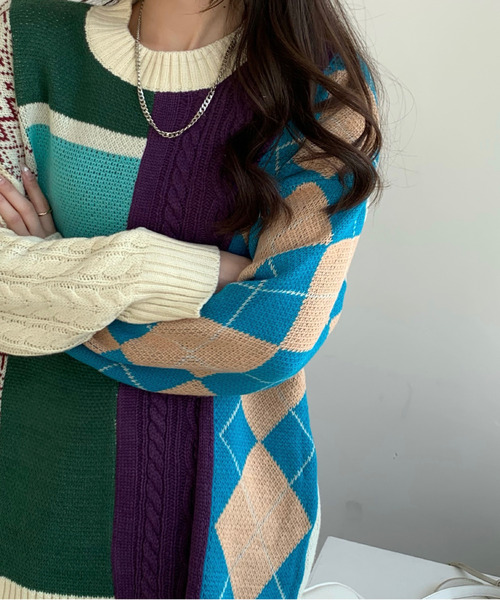 「emi+」 長袖ニット FREE ホワイト レディース_画像7