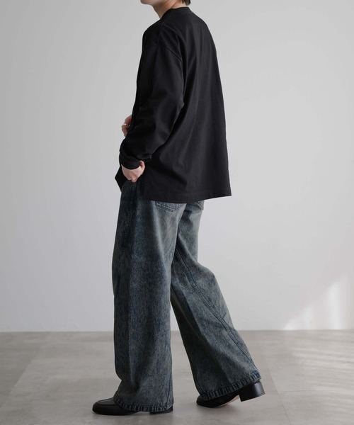 epnok ジーンズ ビンテージライクカーブデニムパンツ メンズ