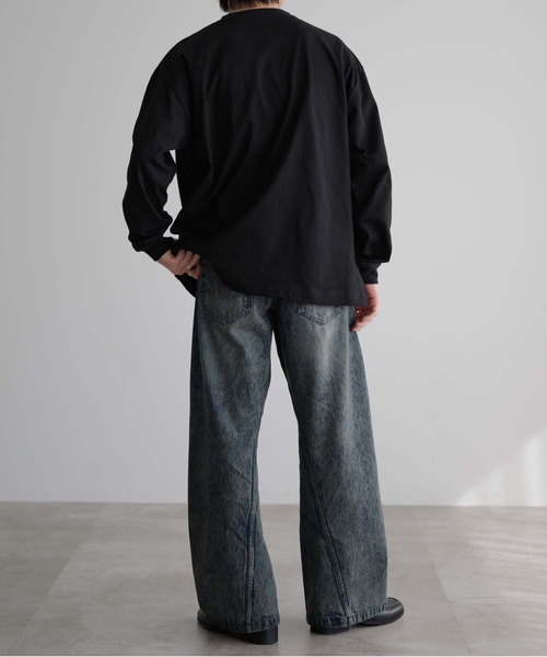 epnok ジーンズ ビンテージライクカーブデニムパンツ メンズ