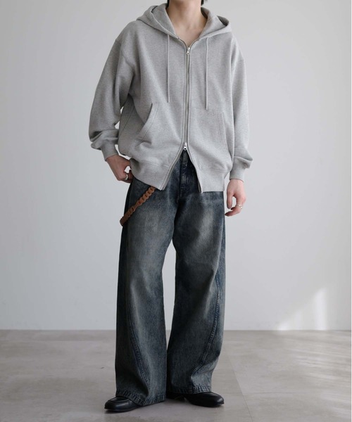 epnok ジーンズ ビンテージライクカーブデニムパンツ メンズ