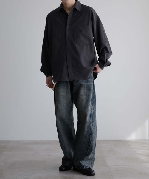 epnok ジーンズ ビンテージライクカーブデニムパンツ メンズ