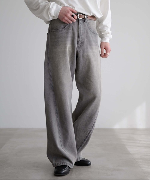 epnok ジーンズ ビンテージライクカーブデニムパンツ メンズ