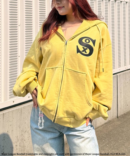 新品【MLB】ZIPビッグフーディー　スパイラルガール MLB】ZIPビッグフーディー（パーカー）｜BACK TO THE FIELD（バック