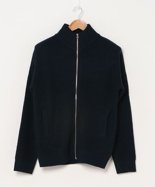 「WESTSEA」 「cathy’s closet」ニットカーディガン L ネイビー メンズ_画像3