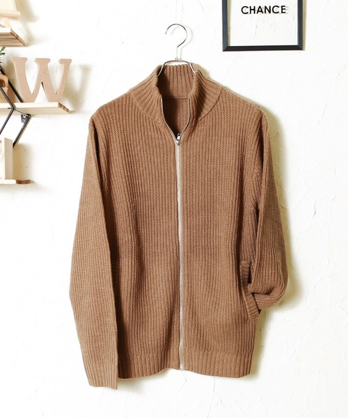 「WESTSEA」 「cathy’s closet」ニットカーディガン L ネイビー メンズ_画像8