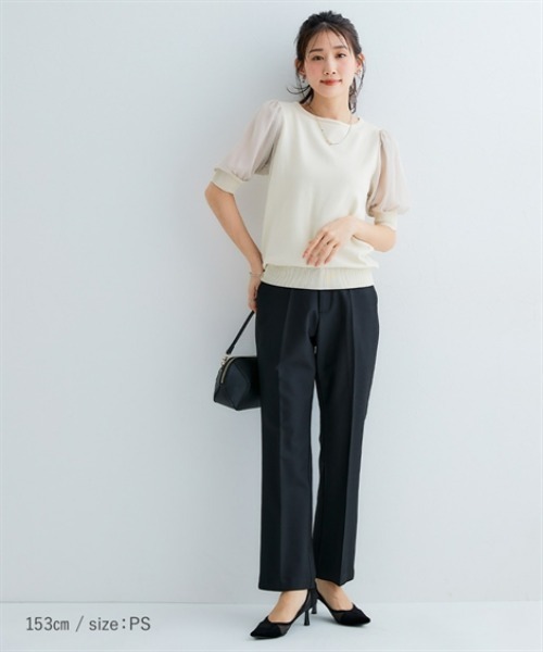 トップス petit po BeBe Petits Pois Vert ブラウス シャツ スカラップ襟ブロード花柄