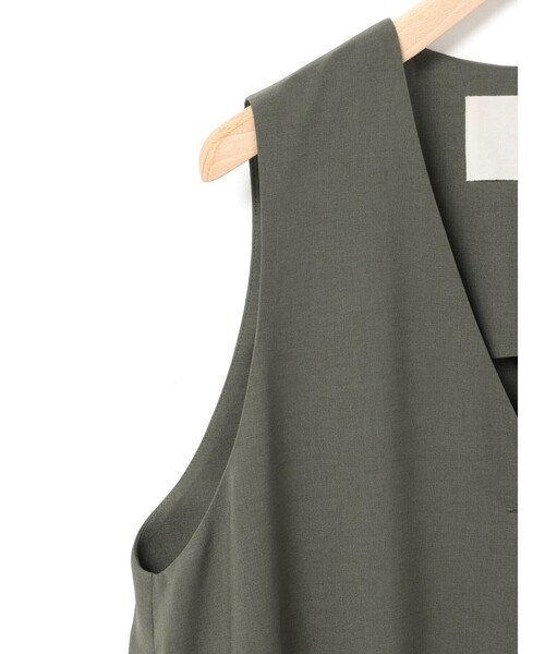 MidiUmi   ロングジレ　フリーサイズ　美品 MidiUmi ワンピース Vネックロングジレワンピース : ZOZOTOWN