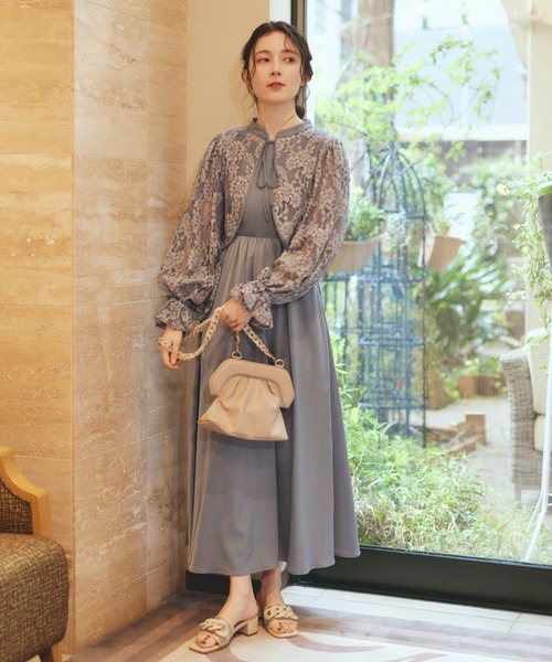 ファッショナブルノースリーブワンピース ゆったり 4071607 Vネックギャザーノースリーブブルーワンピース – weMALL