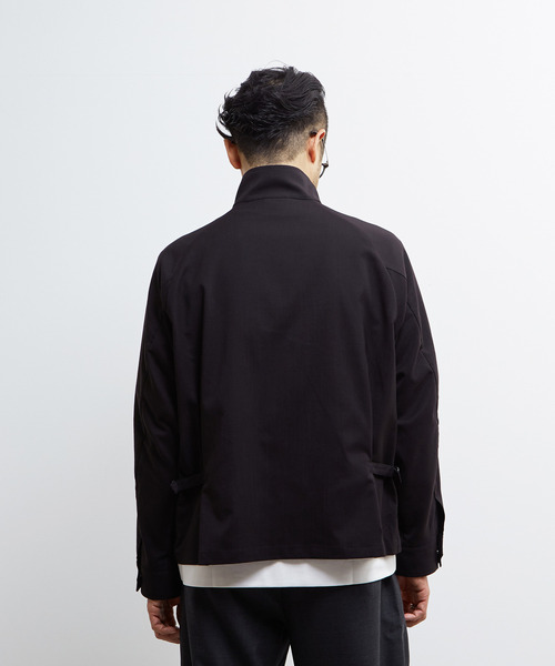 MEN'S MELROSE ブルゾン アウター テクスチャーリネンストレッチ