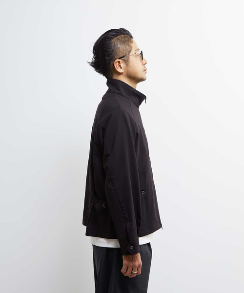 MEN'S MELROSE ブルゾン アウター テクスチャーリネンストレッチ