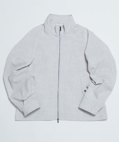 MEN'S MELROSE ブルゾン アウター テクスチャーリネンストレッチ