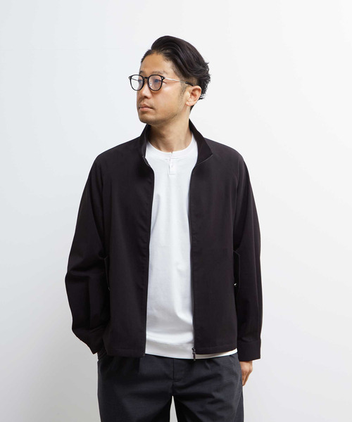 MEN'S MELROSE ブルゾン アウター テクスチャーリネンストレッチ