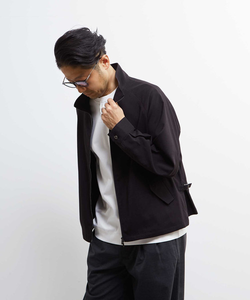 MEN'S MELROSE ブルゾン アウター テクスチャーリネンストレッチ