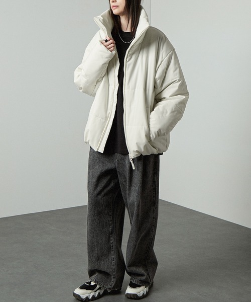 Alfred Alex」 中綿ブルゾン M オフホワイト メンズ : ZOZOTOWN Yahoo