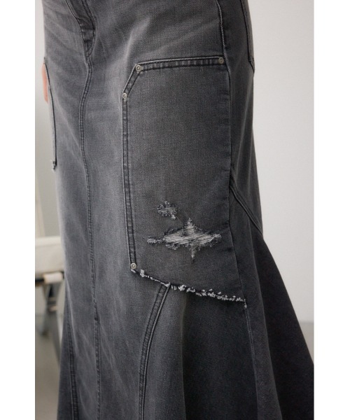 AZUL BY MOUSSY デニムスカート DENIM ダメージマーメイド