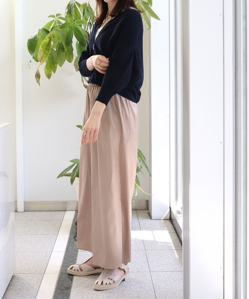 Jines（ジネス） カーディガン ホールガーメント VネックZIP